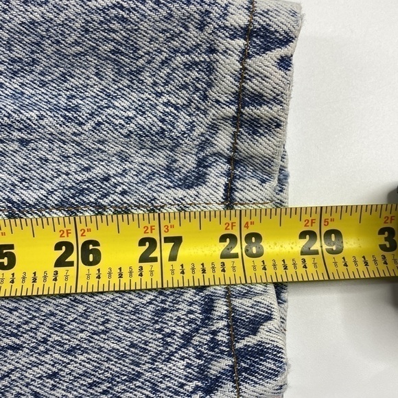 Vintage LEE Acid Wash Mom Tapered Snap Ankle Jeans Size 11 MED 26x28 80s - Picture 10 of 15